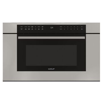 Wolf 30" M Series Transitional Drop-Down Door Microwave Oven in Stainless Steel, , large