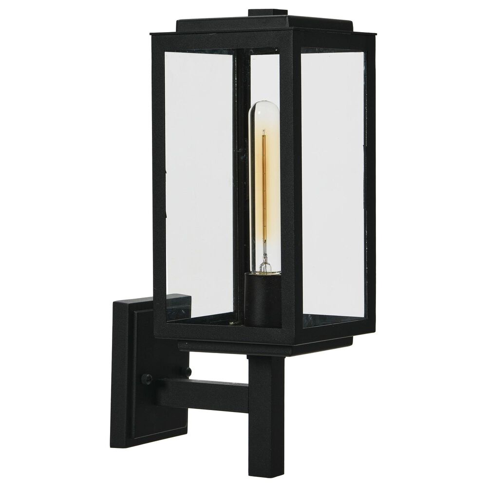 Creative Coop Addison 1-Light Outdoor Wall Sconce in Textured Black, , large