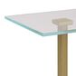 Uttermost Martini Table in White and Brass, , large