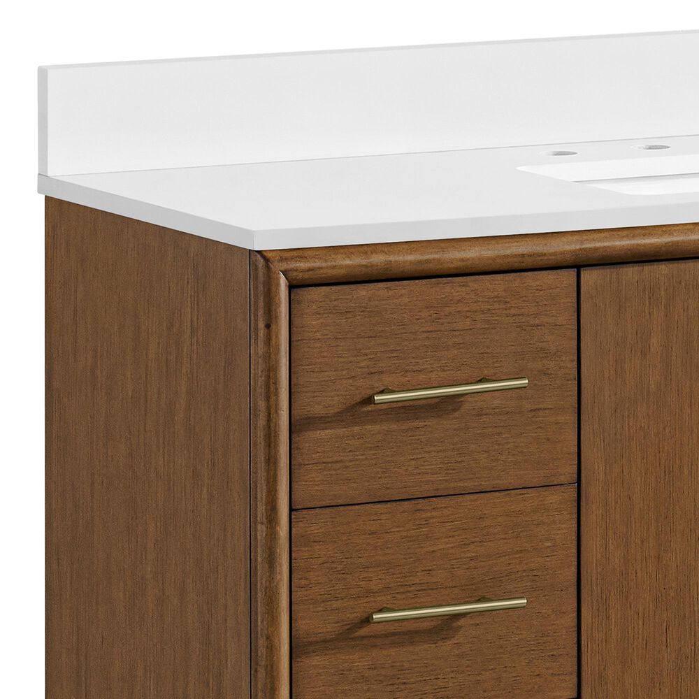37B Mertola 48" Single Bathroom Vanity Cabinet in Dark Maplewood with White Composite Stone Top and Backsplash, , large