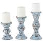 Maple and Jade Candle Holder in Light Blue Distressed and Brown (Set of 3), , large