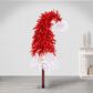The Gerson Company 7" Pre-Lit Artificial Christmas Tree in Red and White, , large