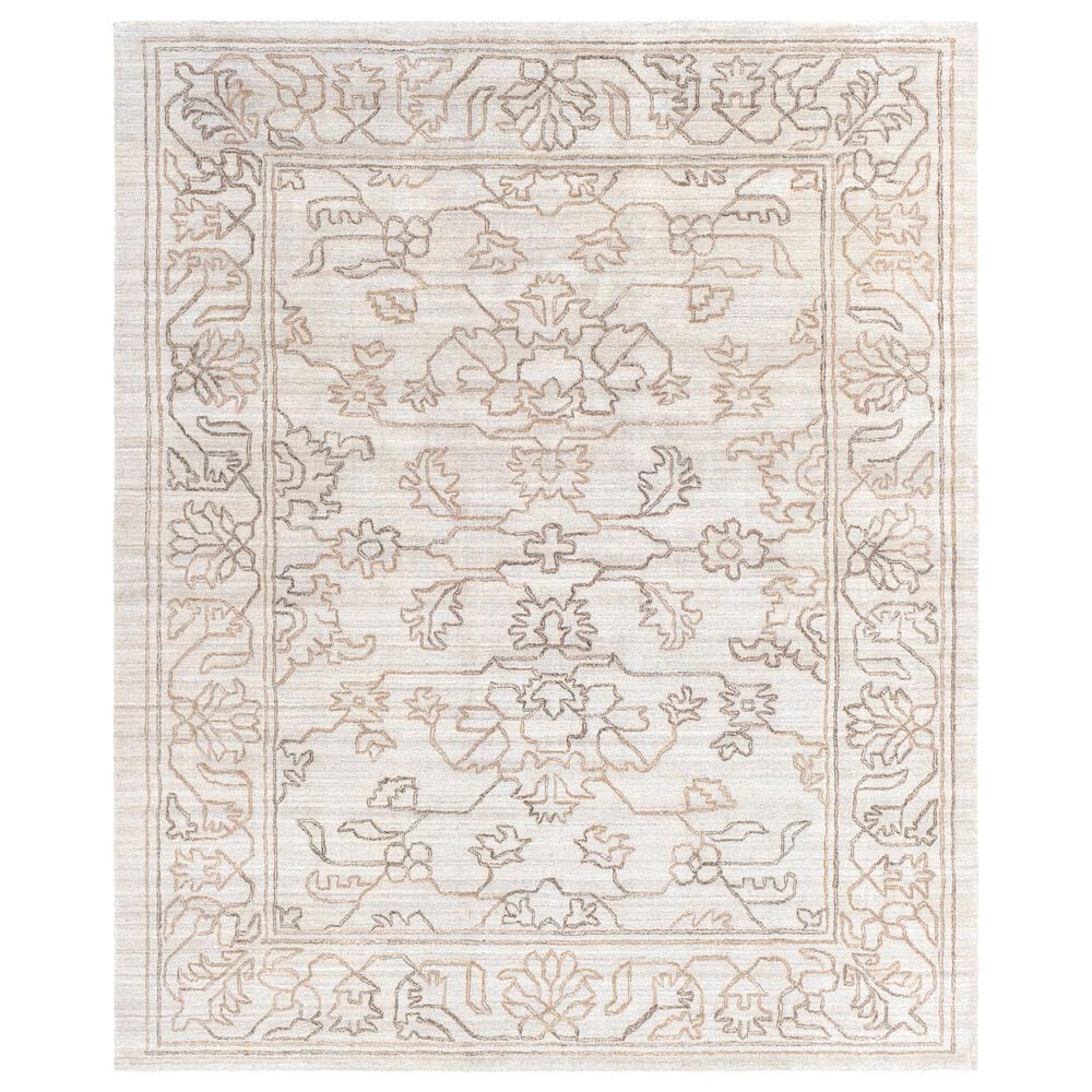 Surya Hightower 10" x 14" Light Gray, Medium Brown and Charcoal Area Rug, , large