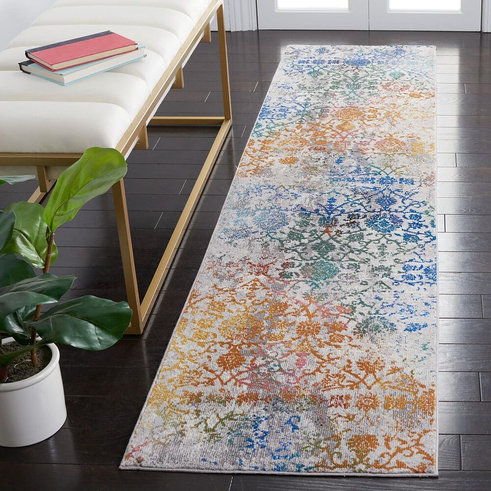Safavieh Aria 2&#39; x 8&#39; Grey and Green Runner, , large