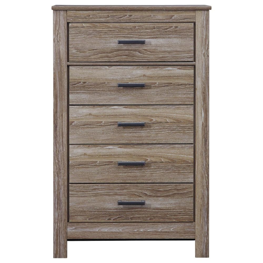 Ashley Zelen 5-Piece Queen Bedroom Set in Warm Gray, , large