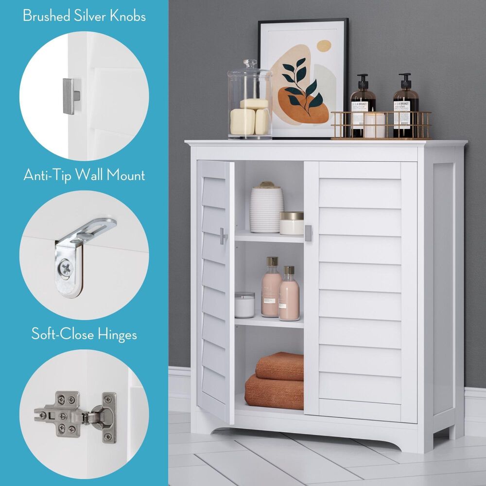 RiverRidge Home Brookfield 2-Door Floor Cabinet in White, , large