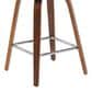 Armen Living Vienna Swivel Counter Height Stool with Vintage Black Upholstery in Walnut, , large