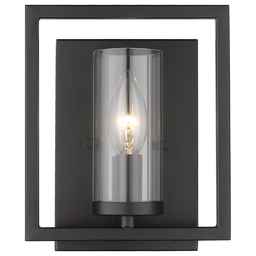 Golden Lighting Marco 1-Light Wall Sconce in Matte Black, , large