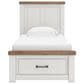 Ashley Savonport 5 Piece Twin Storage Bedroom Set in White and Brown, , large