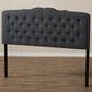 Baxton Studio Lucy Queen Panel Headboard in Dark Grey, , large