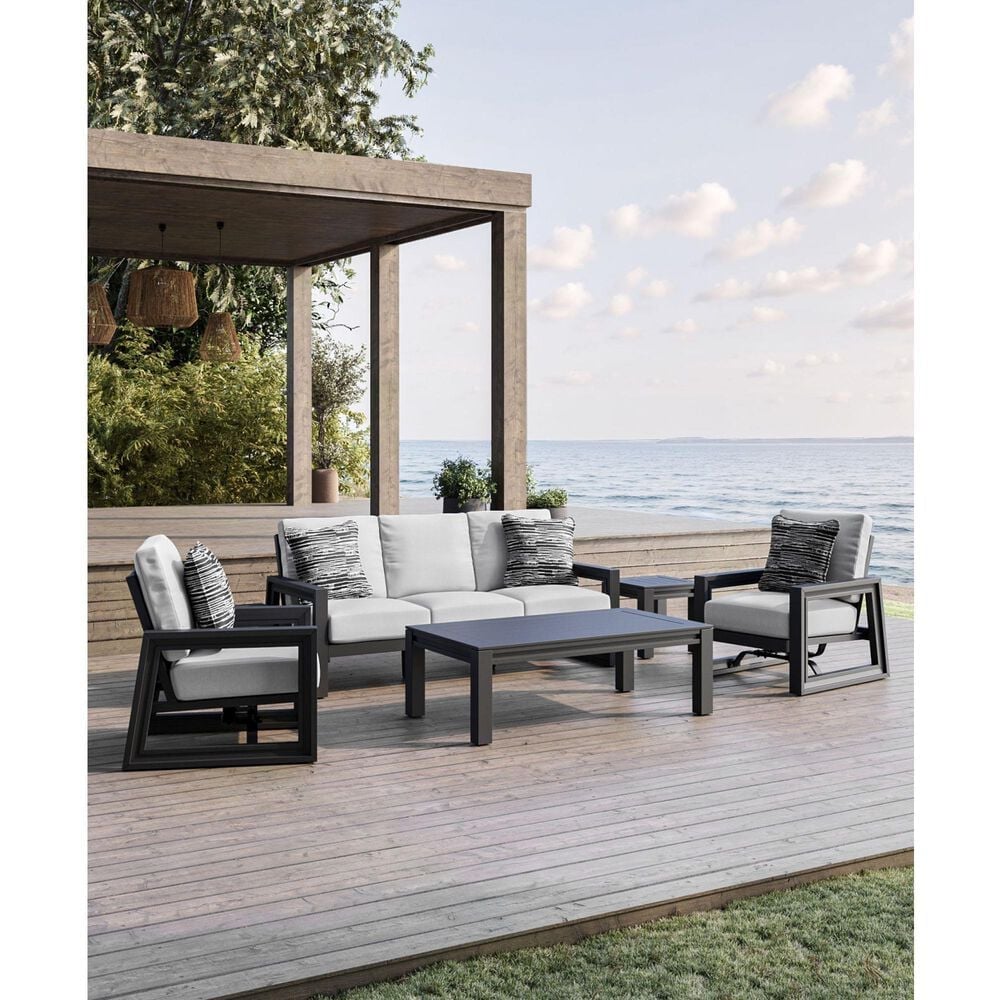 Agio Drift 5-Piece Patio Deep Seating Conversation Set in Poplin Oyster, , large