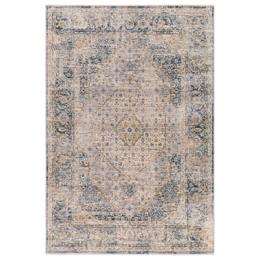 Surya Aspendos 10" x 13"11" Black, Charcoal, Cream, Dark Blue, Denim, Gray, Light Beige, Mustard, Taupe and Wheat Area Rug, , large