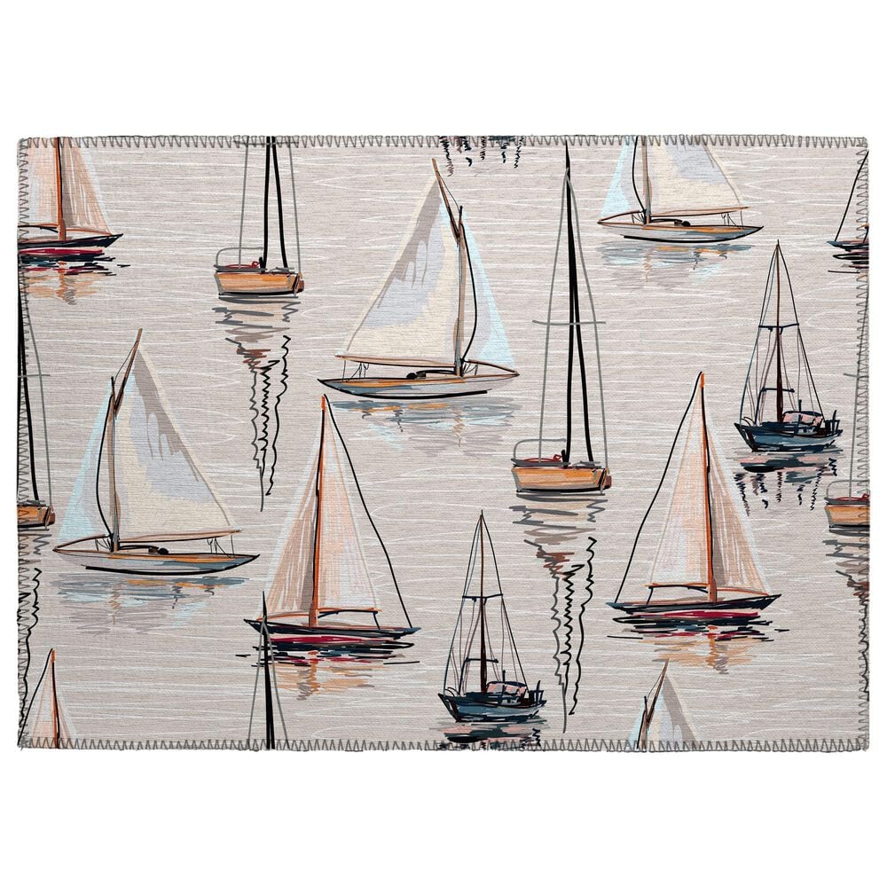Dalyn Rug Company Harbor Beach 2"6" x 3"10" Ivory Indoor/Outdoor Area Rug, , large