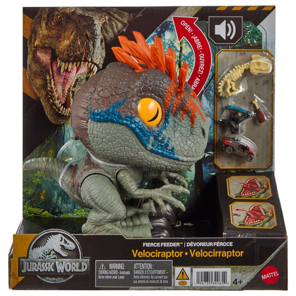Jurassic World Interactive Velociraptor Action Figure, , large