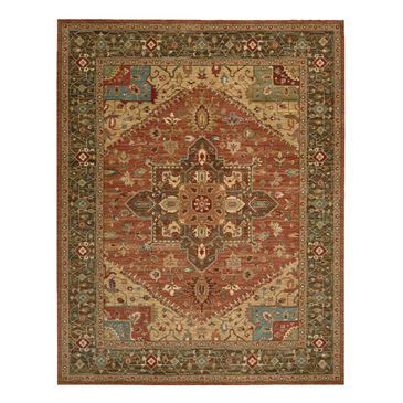 Nourison Living Treasures LI01 7"6" x 9"6" Rust Area Rug, , large