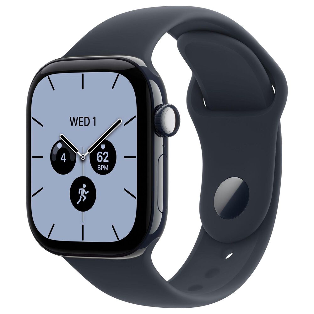 Apple Watch Series 12 (GPS + Cellular) 42mm Night Blue Ceramic Case with Navy Blue Sport Band - M/L and 2-Year AppleCare+, , large