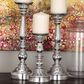 Maple and Jade 14" Traditional Candle Holder in Silver (Set of 3), , large