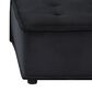 HOMLUX 40" Armless Lounge Chair in Black Velvet (Set of 2), , large