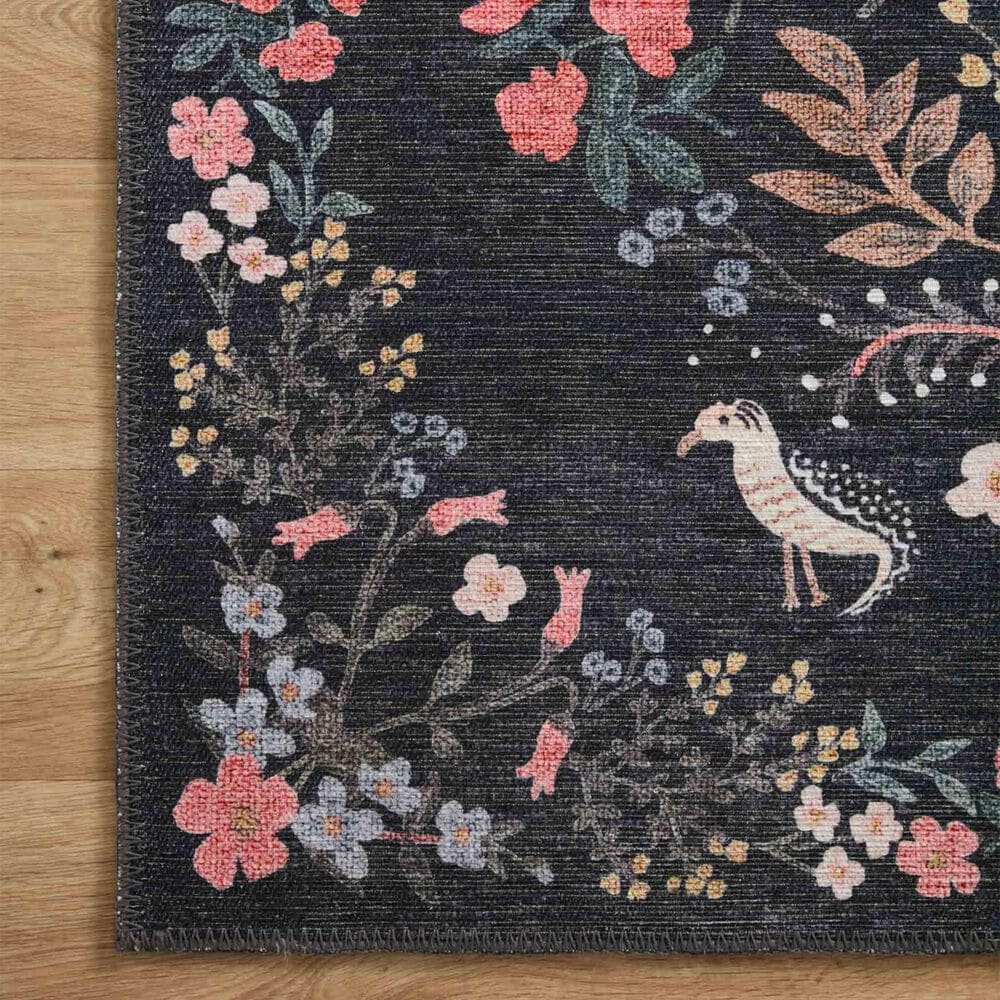 Rifle Paper Co Maison 2&#39; x 5&#39; Tuileries Black Runner, , large