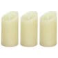 Maple and Jade Flameless Candle with Remote Control in Textured Beige (Set of 3), , large