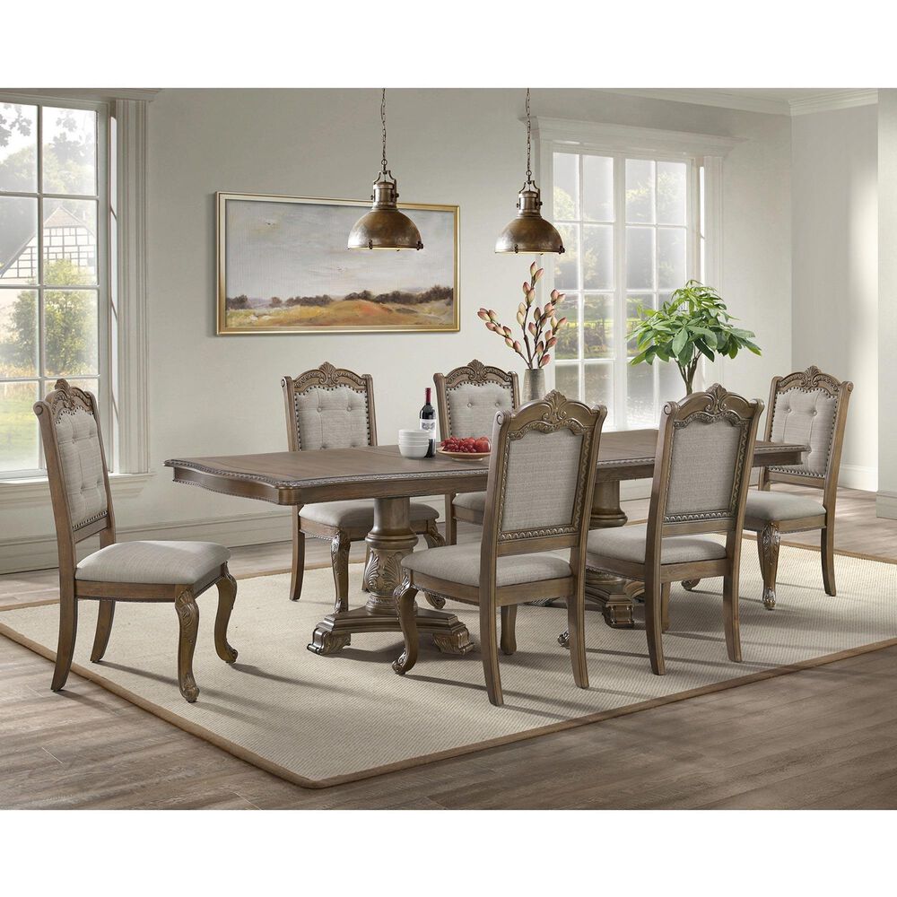 Mayberry Hill Madison Traditional Double Pedestal Dining Table in Walnut, , large