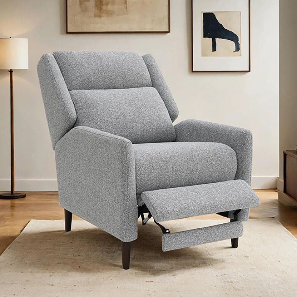 Furniture of America Selric Push Back Recliner in Gray, , large