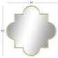 Maple and Jade 34" Metal Geometric Quatrefoil Wall Mirror in Satin Gold, , large
