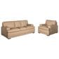 Bordeaux & Co Stationary Leather Sofa and Chair Set in Safari Fawn, , large