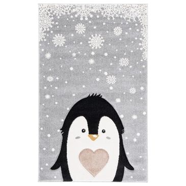 Safavieh Carousel 3"3" x 5"3" Light Grey and Black Kids  Area Rug, , large