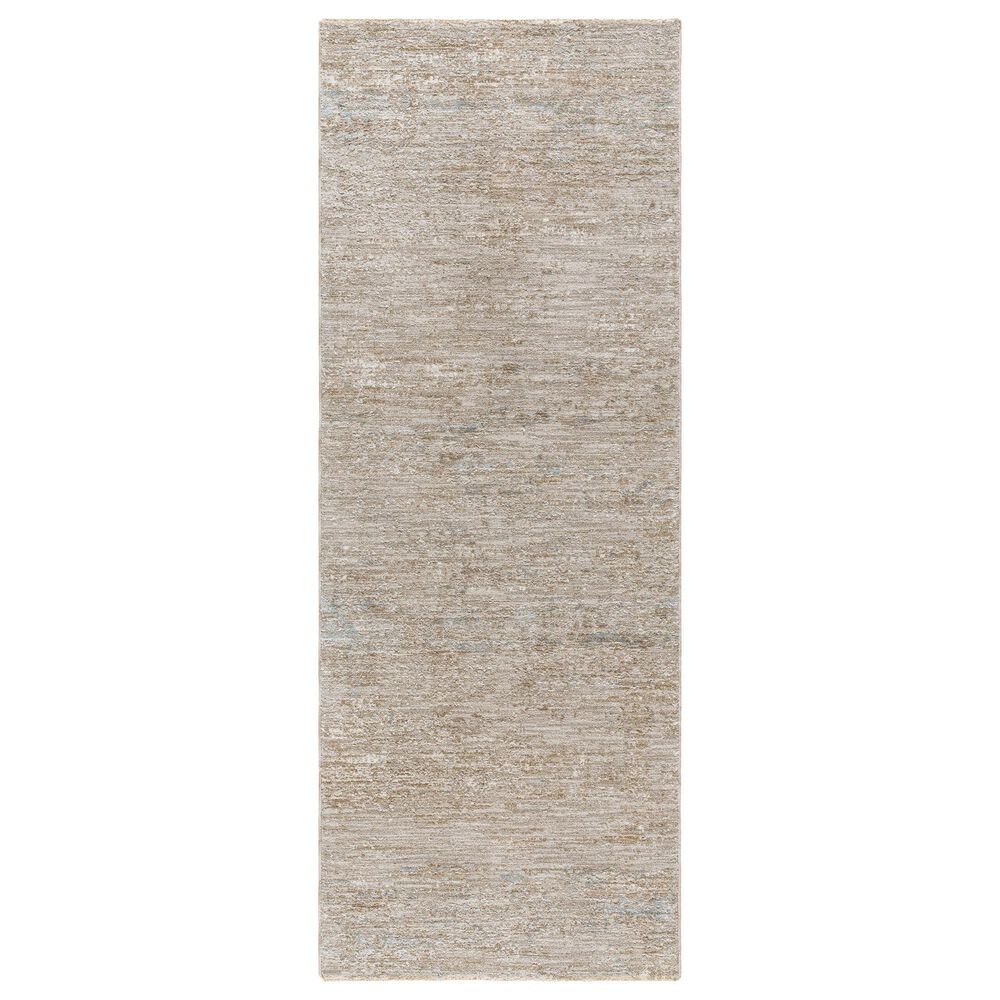 Surya Masterpiece Medium Gray, Light Gray, Cream and Ice Blue 2"7" x 10" Runner, , large