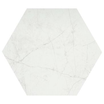 Emser Sterlina II White 8" x 10" Hexagon Porcelain Tile, , large