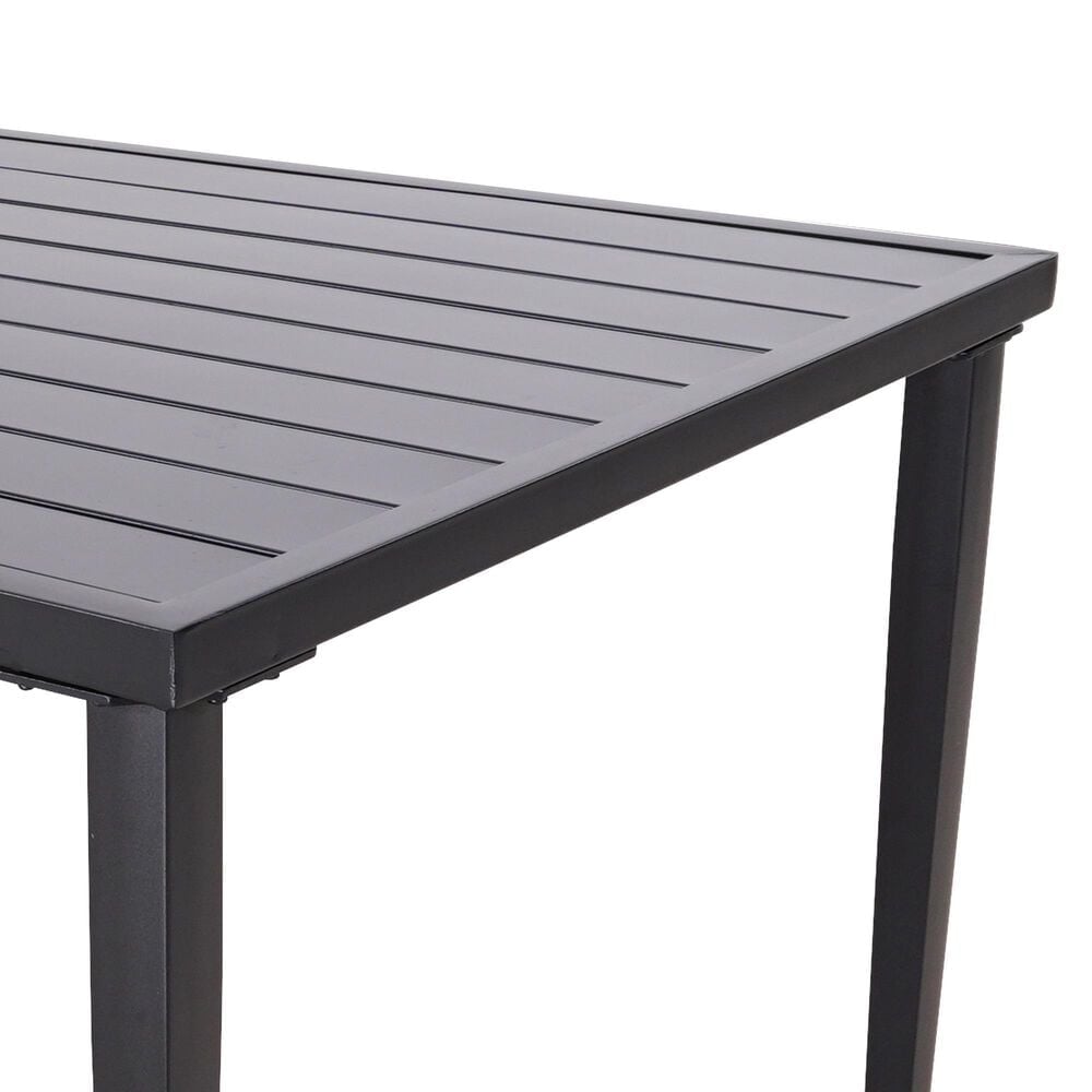 Global Note Collections Raleigh 7-Piece Patio Dining Set in Charcoal and Smoke Grey, , large