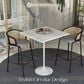 Leisuremod LeisureMod Verve Collection Modern Bar Height Table White Base with 36 Square Marbleized White Laminated  Top, , large