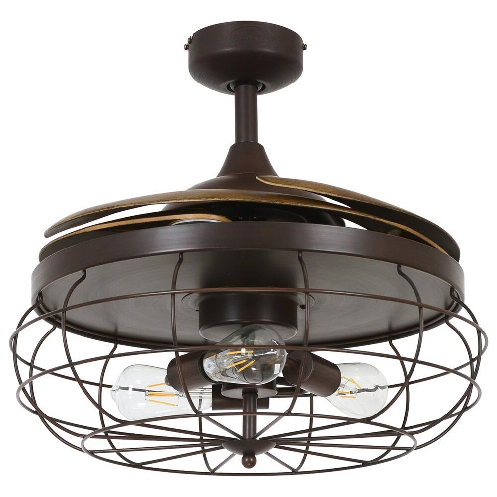Beacon Lighting Fanaway 48&quot; Ceiling Fan with Light in Oil Rub Bronze, , large