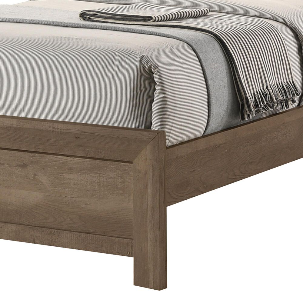 Crown Mark Valor Twin Panel Bed in Light Brown, , large