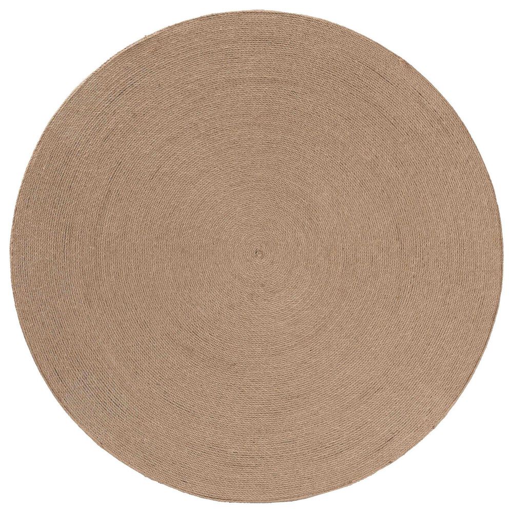 Baxton Studio Lapis Round Coffee Table in Natural Brown, , large
