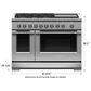 Fisher & Paykel 48" Freestanding Natural Gas Range with 5 Burners and Griddle in Stainless Steel, , large
