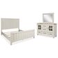 Ashley Shaybrock 3-Piece King Bedroom Set in Antique White and Brown, , large