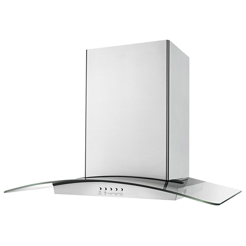 Whirlpool 30&quot; Glass Wall Mount Range Hood in Stainless Steel, , large