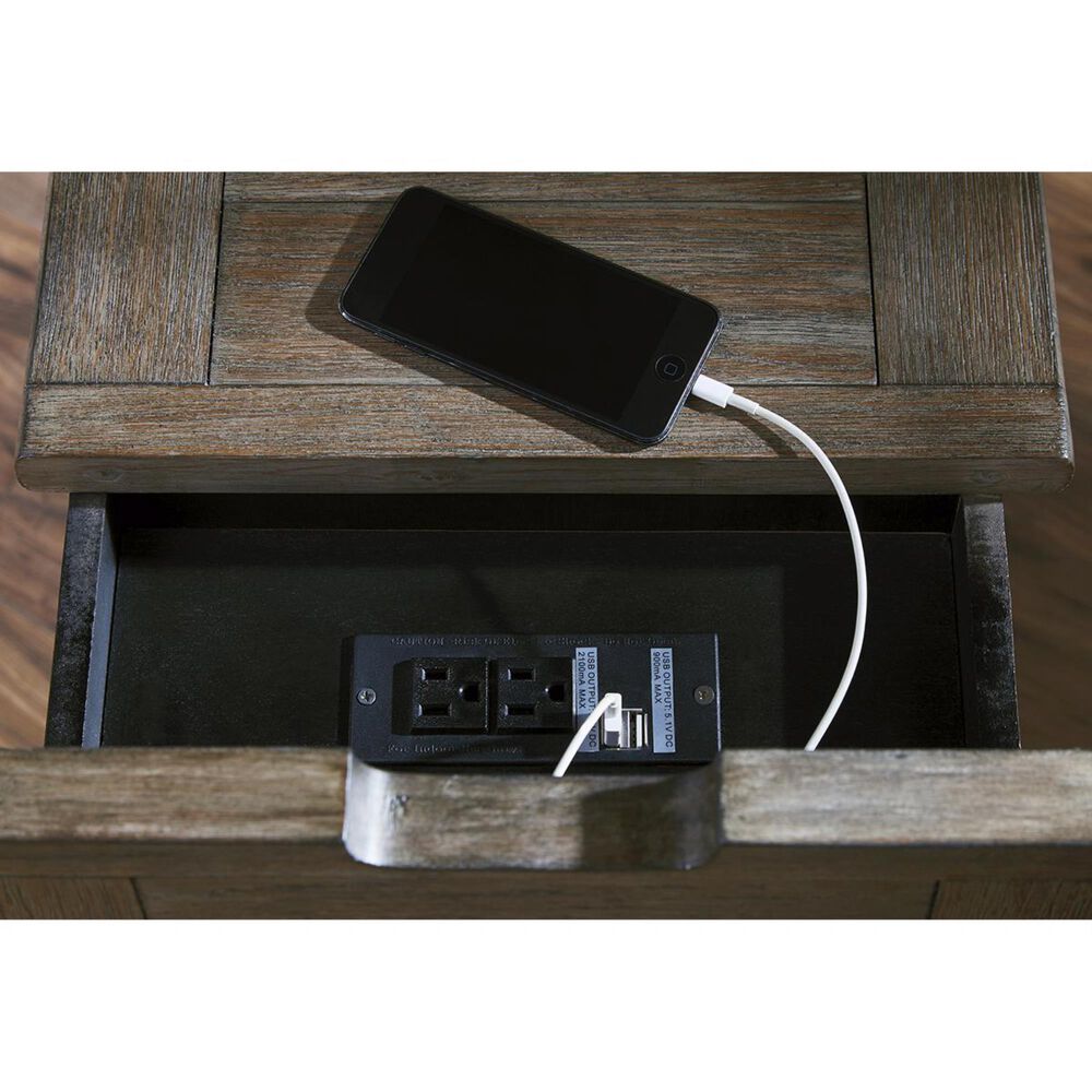 Ashley Tyler Creek Chair Side End Table in Grayish Brown/Black, , large