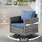 HOMLUX 7 Piece Outdoor Patio Set in Denim Blue, , large