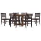 Hooker Furniture Driftwood 7-Piece Round Dining Set in Burnt Timber and Worn Saddle, , large