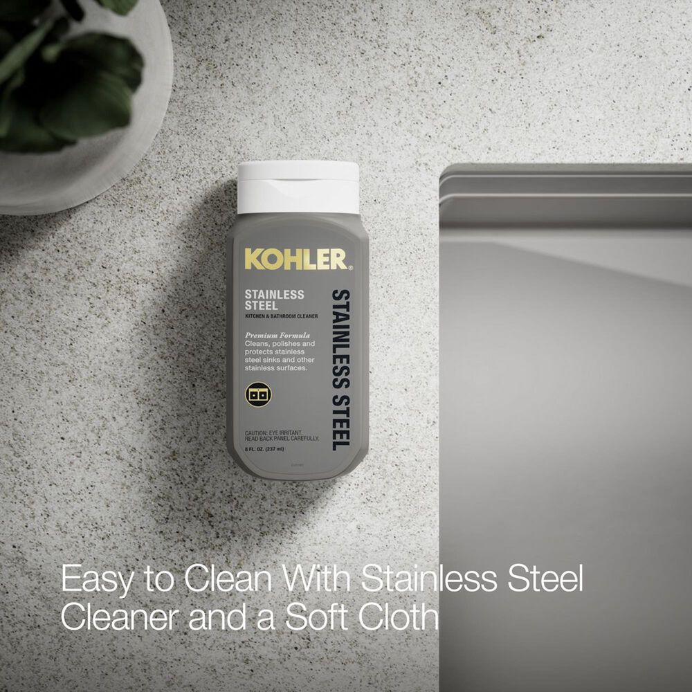 Kohler Strive 32.5" Undermount Single-Bowl Workstation Kitchen Sink in Stainless Steel, , large