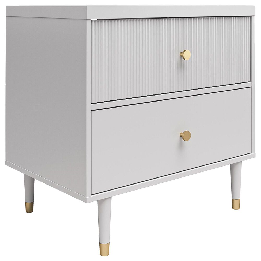 DHP Elizabeth 2-Drawer Nightstand in Dove Gray, , large