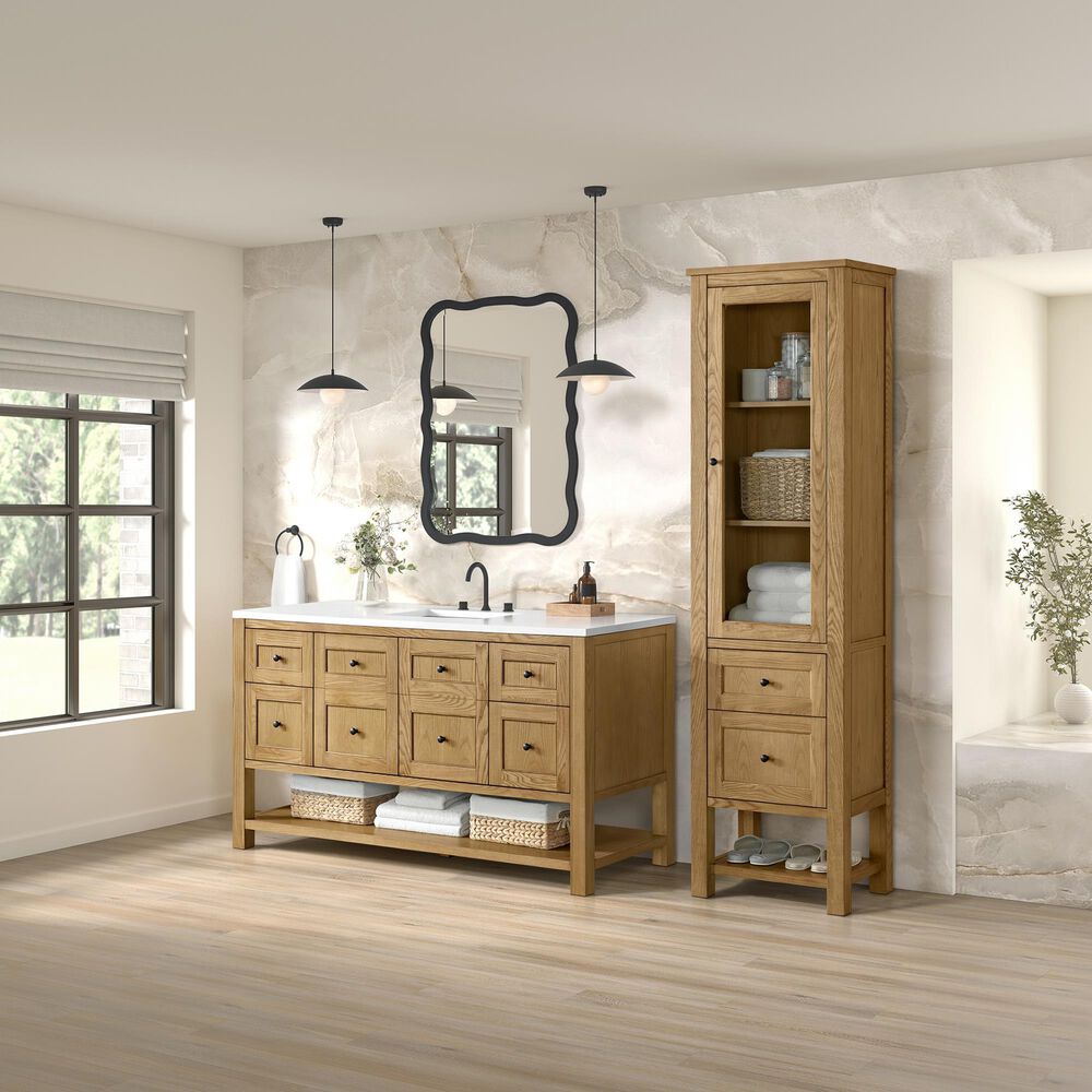 James Martin Vanities Breckenridge 22&quot; Linen Cabinet in Light Natural Oak, , large