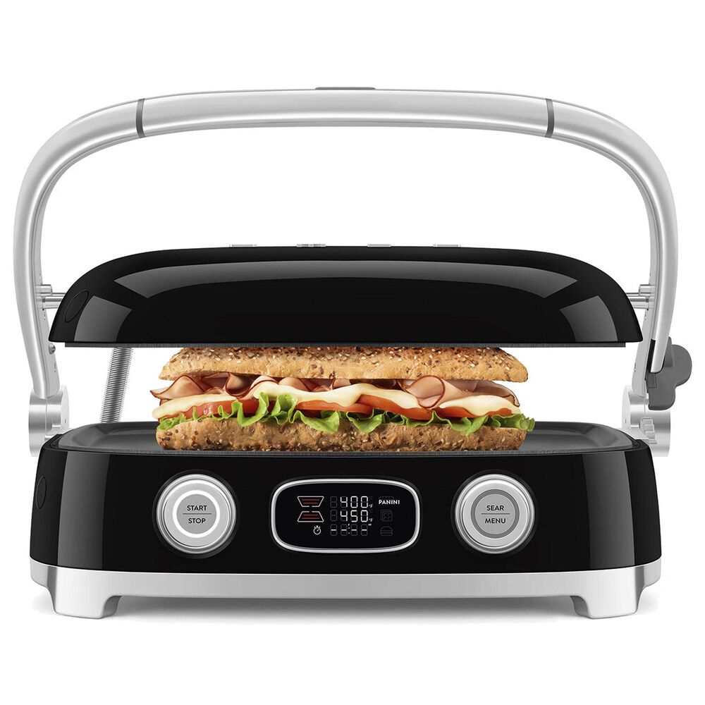 SMEG 19" Retro Style Multi-Use Grill in Black, , large