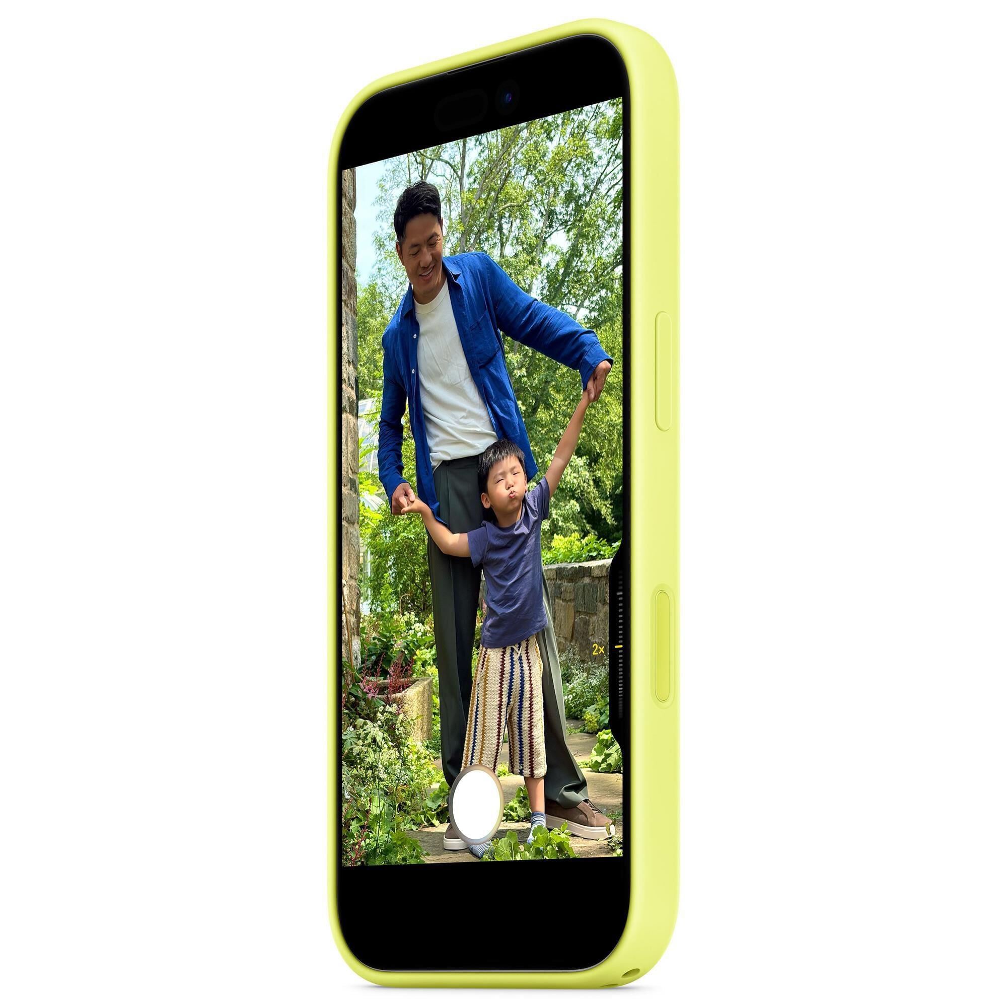 Apple Silicone Case with MagSafe for iPhone 17 in Neon Yellow