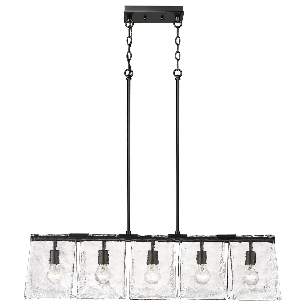 Golden Lighting Serenity 5-Light Linear Pendant in Matte Black, , large