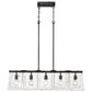 Golden Lighting Serenity 5-Light Linear Pendant in Matte Black, , large