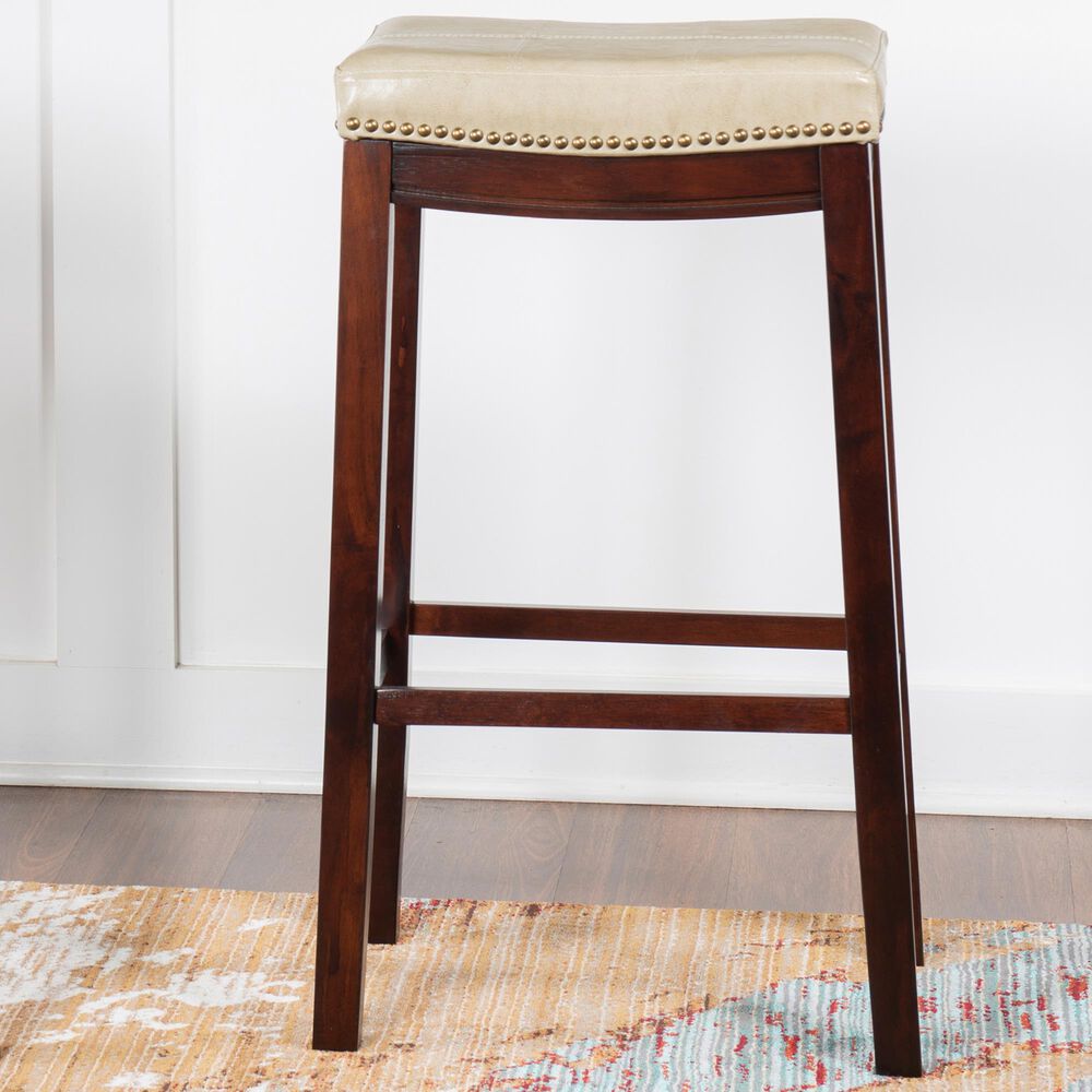 Linden Boulevard Claridge Barstool in Beige, , large